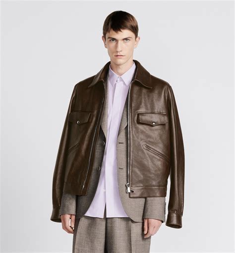 Zipped Jacket Brown Napa Calfskin 